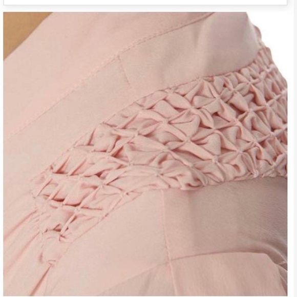 Jack Wills Blousey Tie Front Mini Dress Women's 6 Blush Pink - Picture 4 of 10